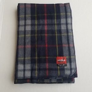 New Wool Plaid Blanket-Blue/Grey